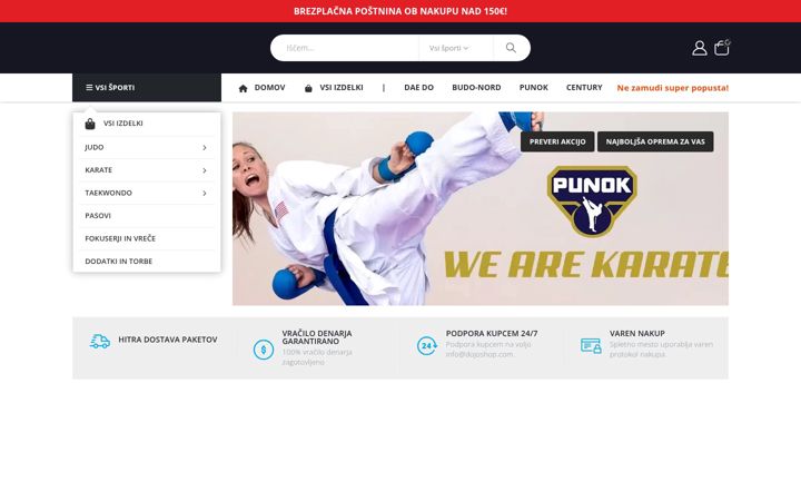Screenshot von dojoshop.si