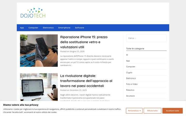 Kuvakaappaus sivustosta dojotech.it