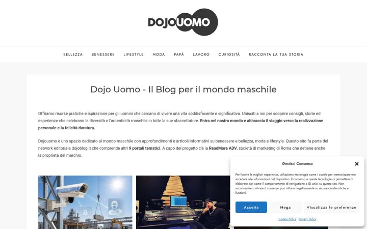 Screenshot of dojouomo.it