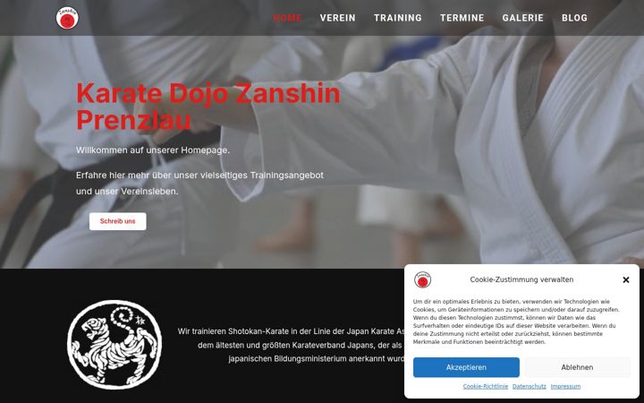 Screenshot of dojozanshin.de