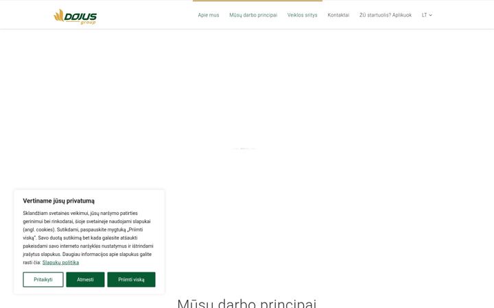 Snímek obrazovky dojusgroup.lt