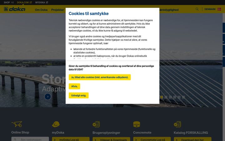Screenshot of doka.com