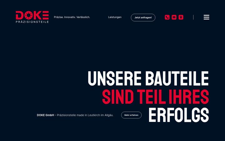 Kuvakaappaus sivustosta dokegmbh.de
