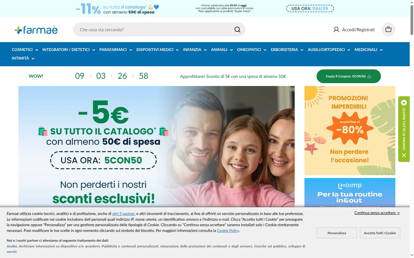 Kuvakaappaus suostumusbannerista, joka näytettiin ennen mitään vuorovaikutusta