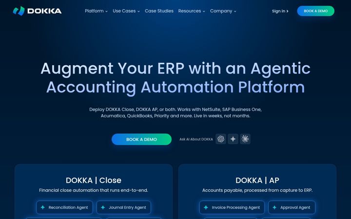 Screenshot of dokka.com