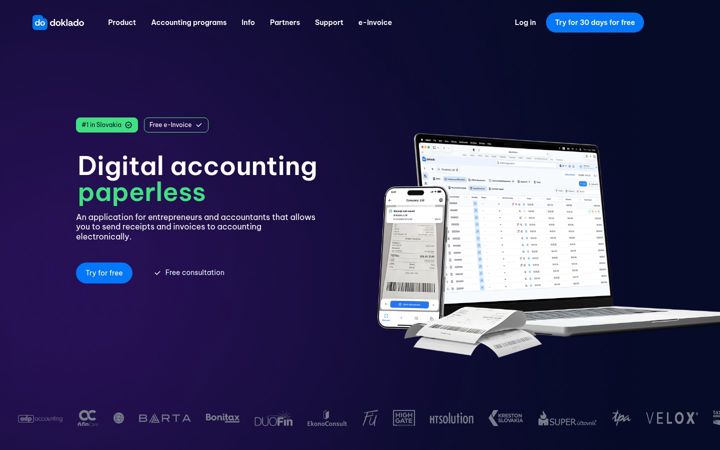 Screenshot of doklado.com