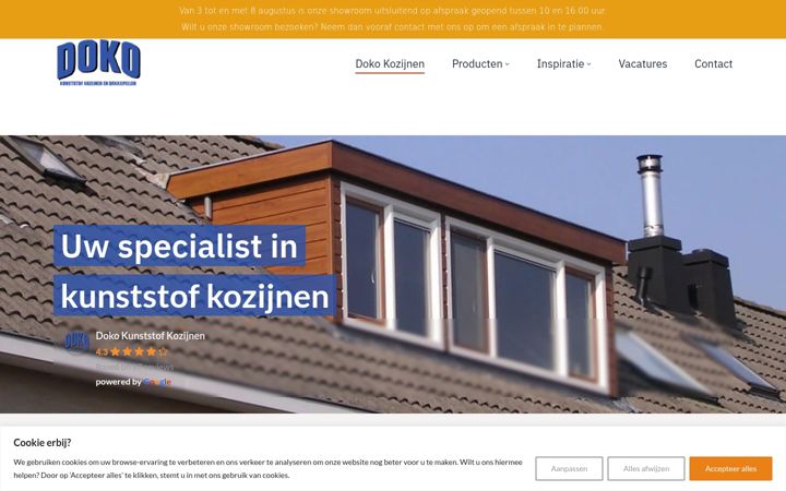 Skjámynd af doko-kozijnen.nl