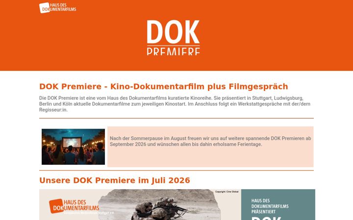 Screenshot of dokpremiere.de