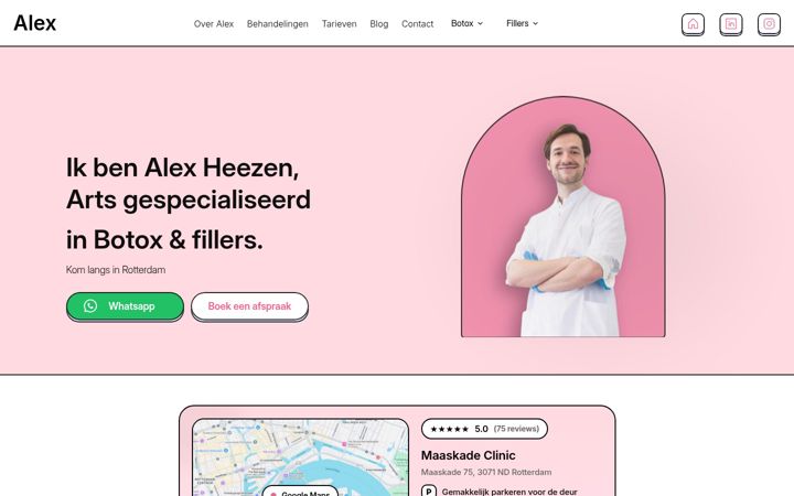 Screenshot of dokteralex.nl