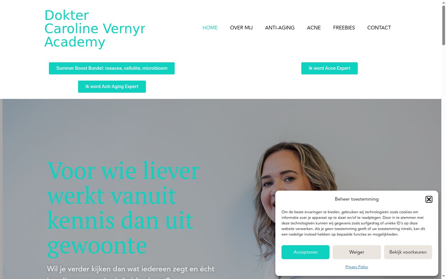 Capture d'écran de la bannière de consentement affichée avant toute interaction