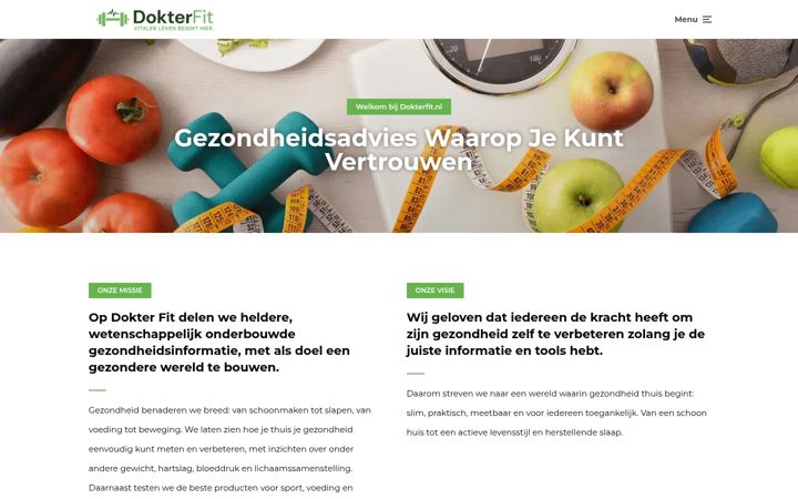 Screenshot of dokterfit.nl