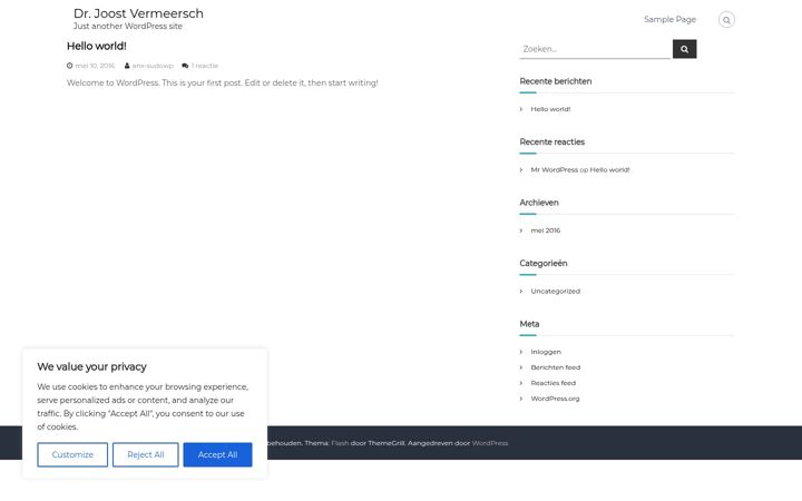 Screenshot of dokterjoostvermeersch.be