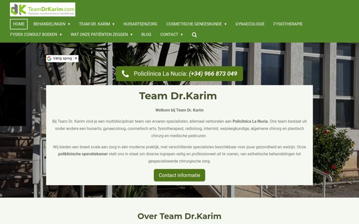 Skjámynd af dokterkarim.nl