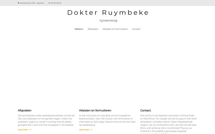 Screenshot of dokterruymbeke.be