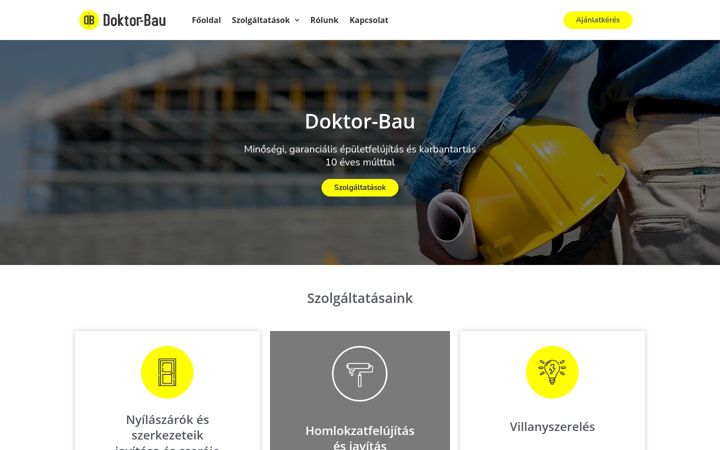 Screenshot of doktor-bau.hu
