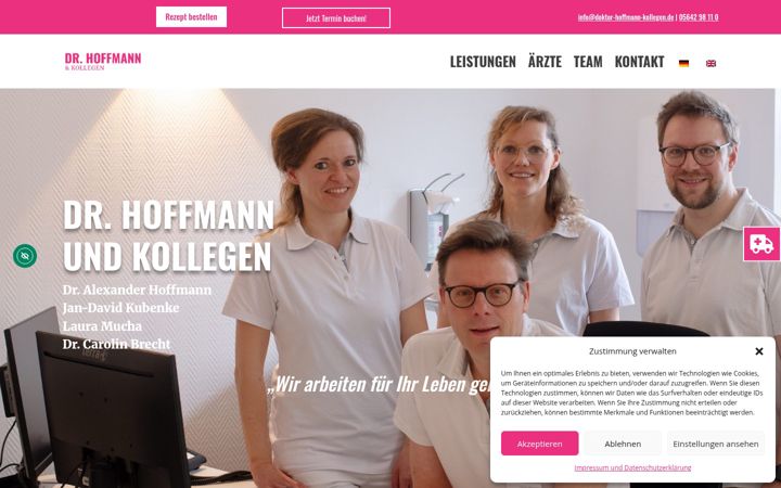 Screenshot of doktor-hoffmann-kollegen.de