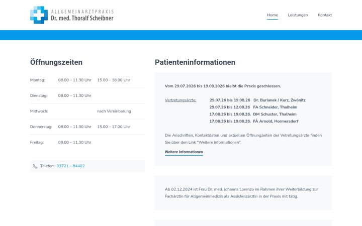 Screenshot of doktor-scheibner.de