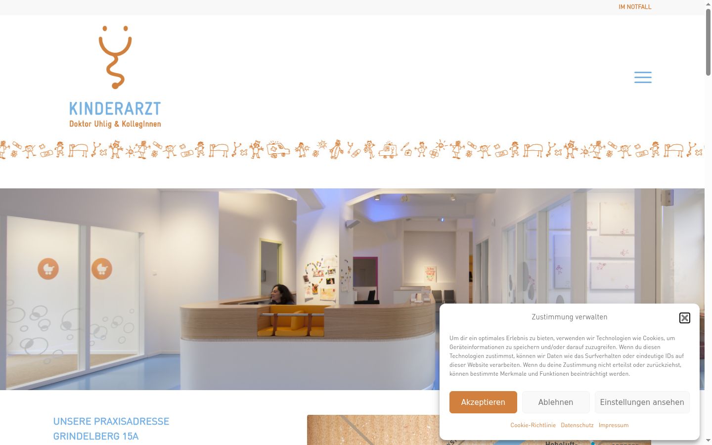 Screenshot of the consent banner shown before any interaction