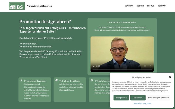 Posnetek zaslona doktorandencoach.de