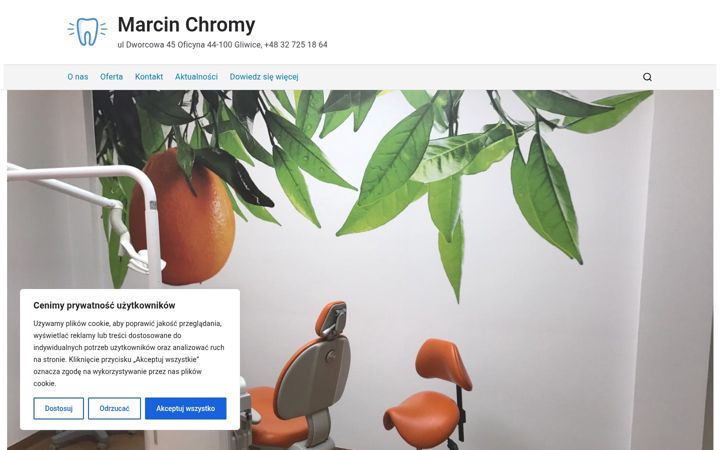 Snimka zaslona za doktorchromy.pl