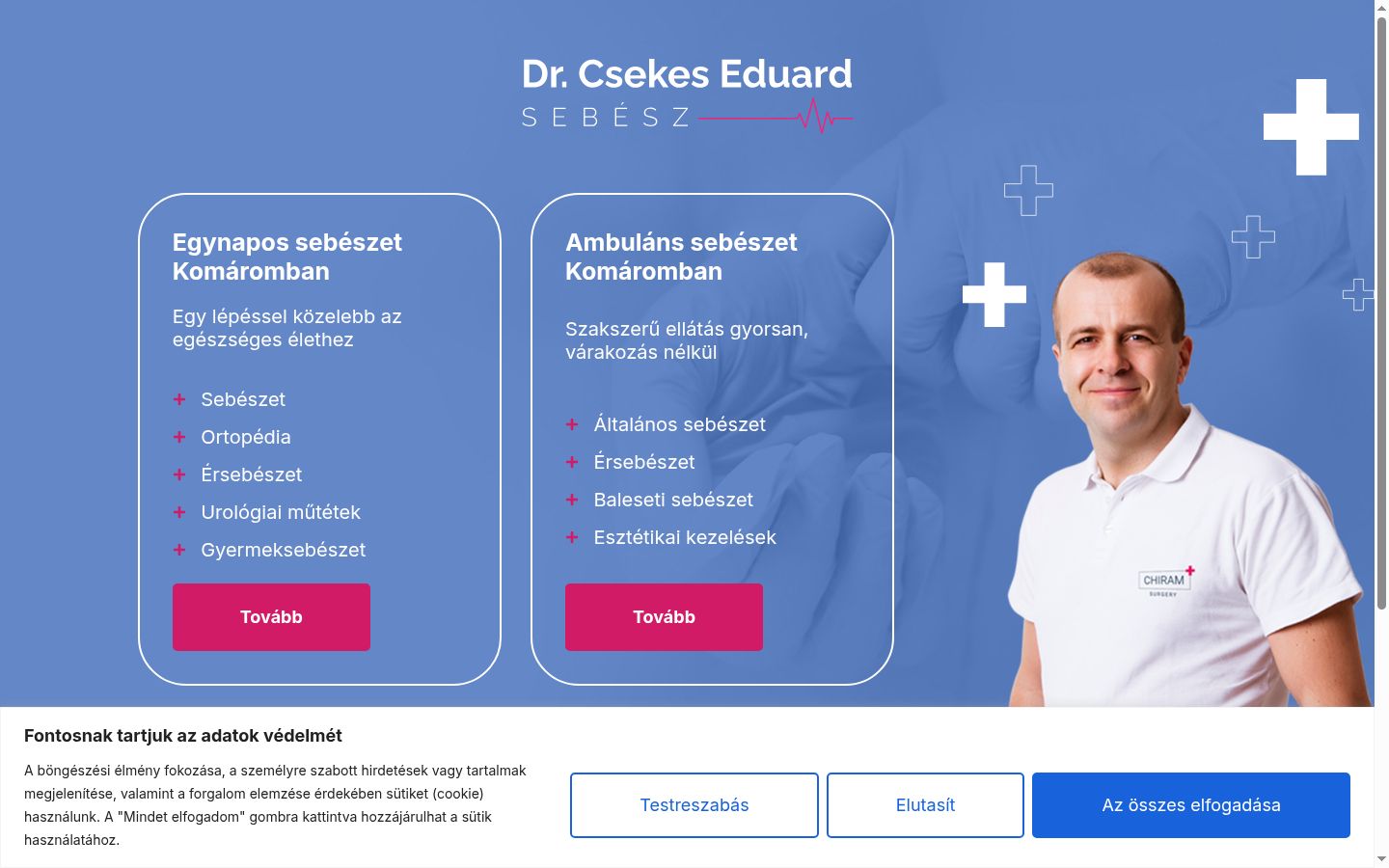 Screenshot of the consent banner shown before any interaction