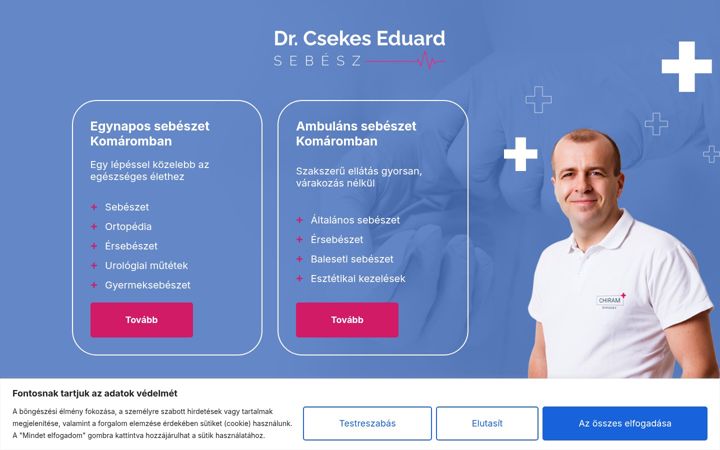 Screenshot of doktorcsekes.hu