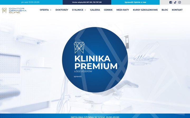 Snimka zaslona za doktordefinskaclinic.pl