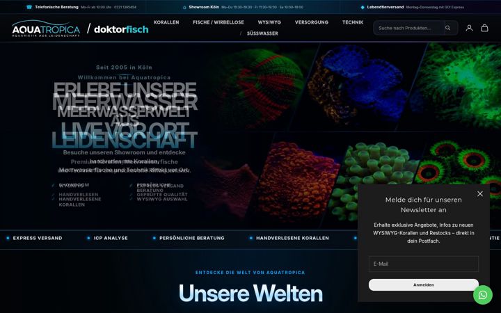 Posnetek zaslona doktorfisch.de