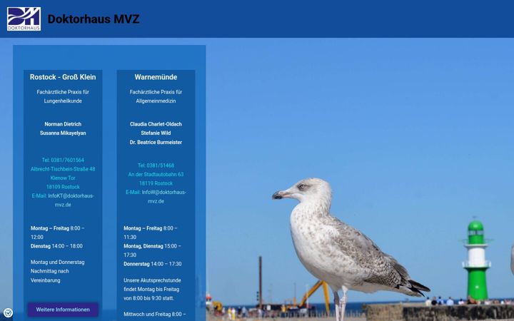 Posnetek zaslona doktorhaus-mvz-hro.de