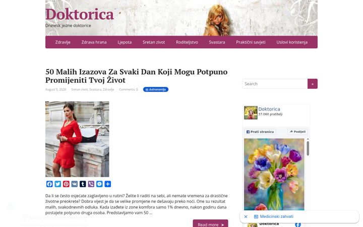 Captură de ecran a doktorica.org