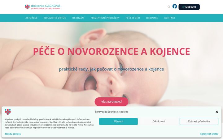 Képernyőkép: doktorkacackova.cz