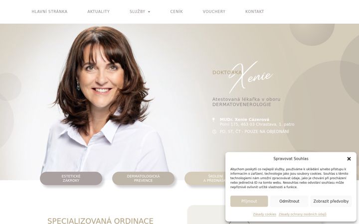 Képernyőkép: doktorkaxenie.cz