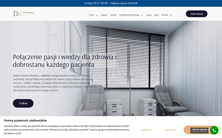 Snimka zaslona za doktorklimowicz.pl