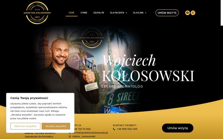 Snimka zaslona za doktorkolosowski.pl