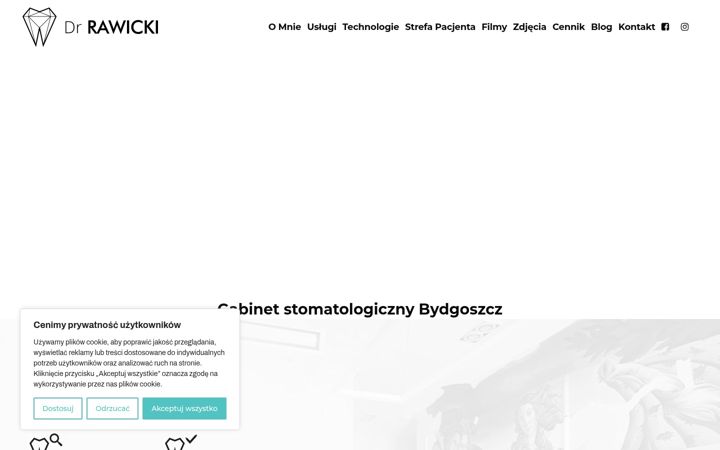 Captură de ecran a doktorrawicki.pl