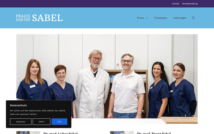 Posnetek zaslona doktorsabel.de