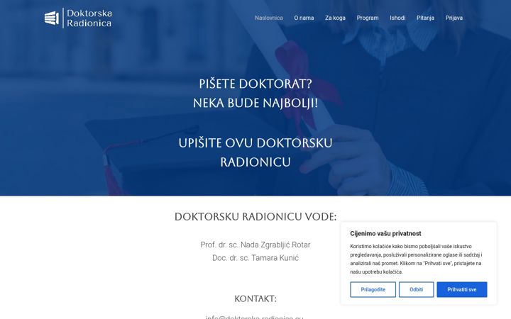 Skærmbillede af doktorska-radionica.eu