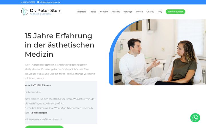 Screenshot di doktorstein.de