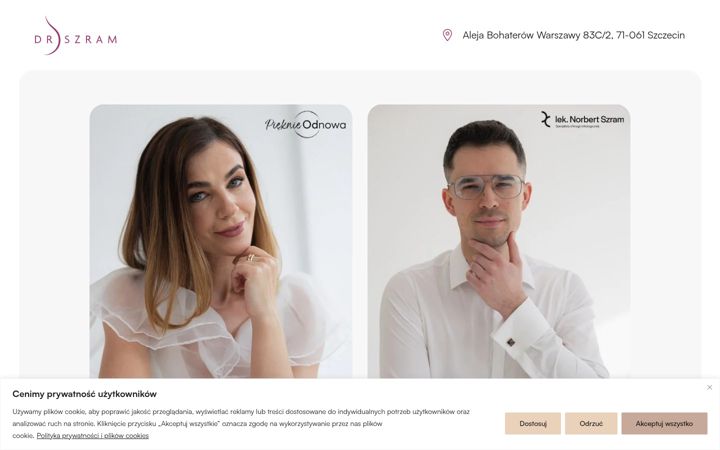 Captură de ecran a doktorszram.pl
