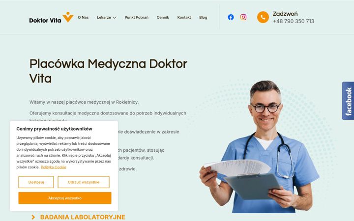 Captură de ecran a doktorvita.pl