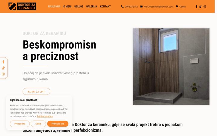 Screenshot of doktorzakeramiku.hr