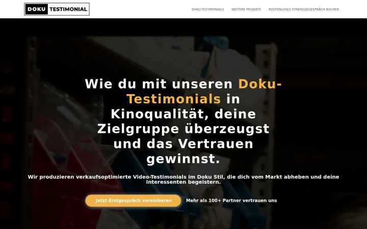 Screenshot di doku-testimonial.de