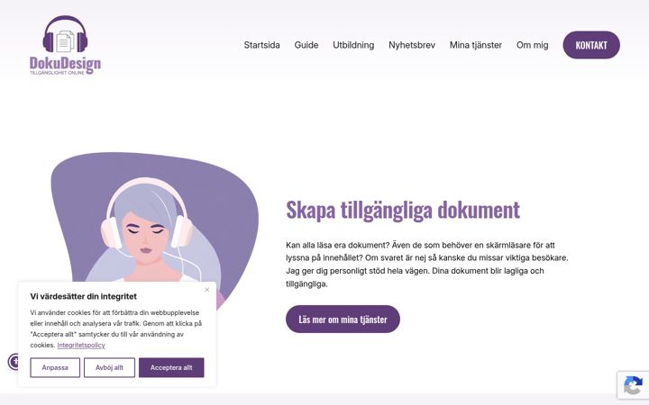 Screenshot of dokudesign.se