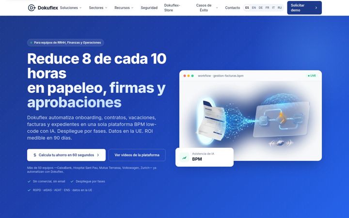 Screenshot of dokuflex.com