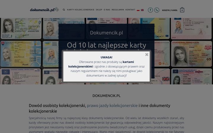Captură de ecran a dokumencik.com.pl