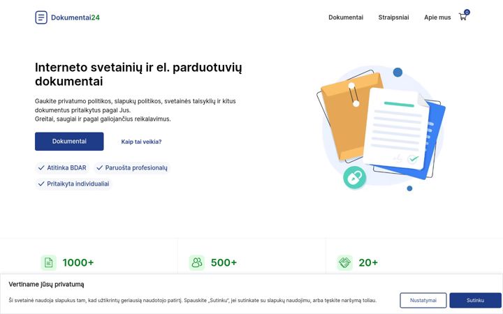 Snímek obrazovky dokumentai24.lt