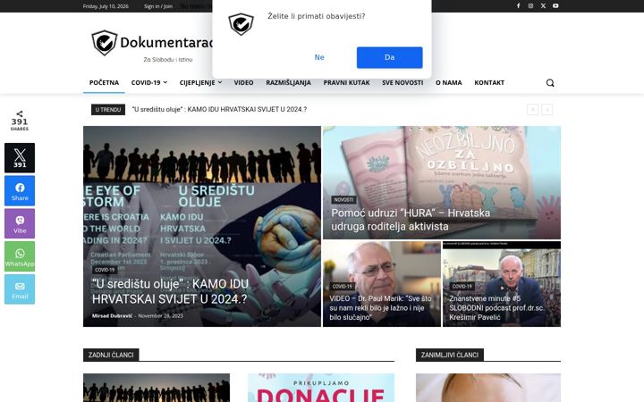 Screenshot of dokumentarac.hr