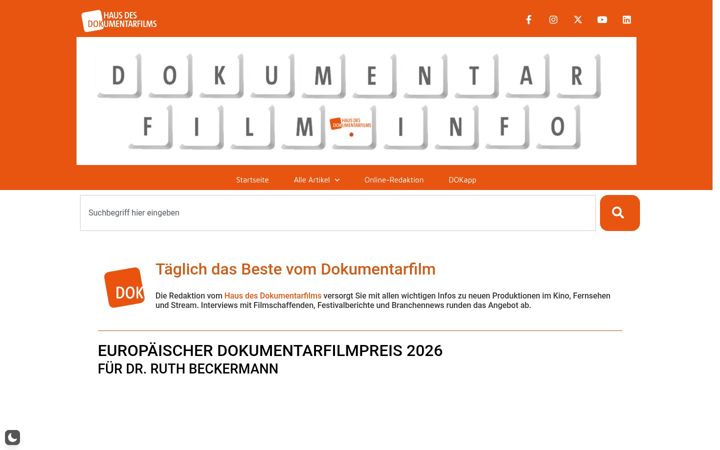 Snímek obrazovky dokumentarfilm.info