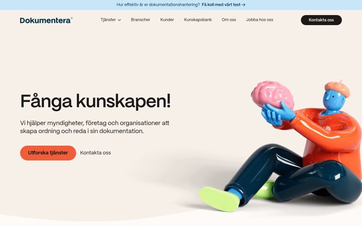 Screenshot of dokumentera.se