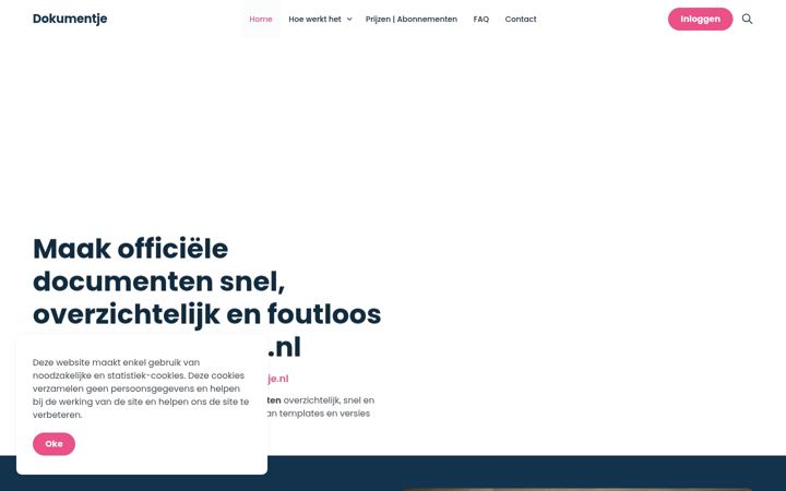 Screenshot of dokumentje.nl